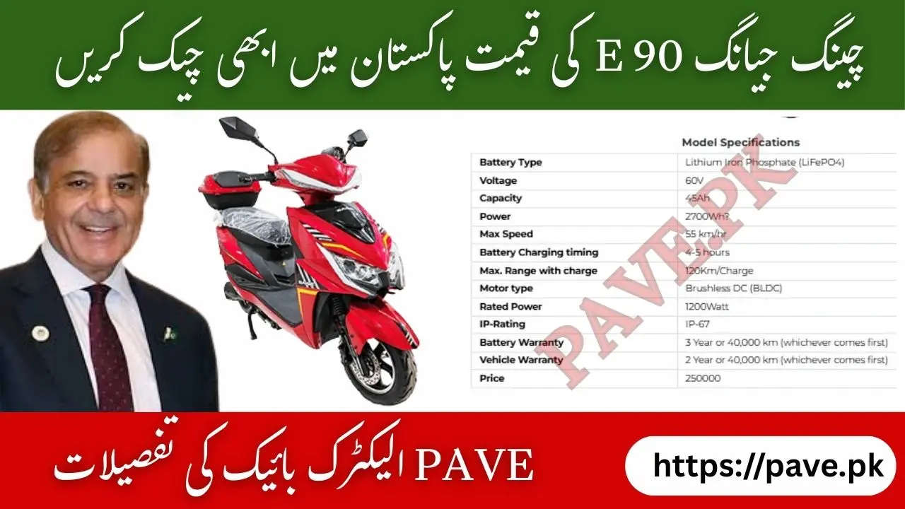 Chang Jiang E90 Price in Pakistan 2025 | PAVE Scheme Electric Bike Details 1 Chang Jiang E90 Price in Pakistan 2025