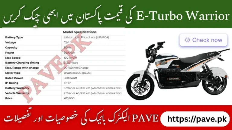 E-Turbo Warrior Price in Pakistan November 2025 – Features, Specs & PAVE Subsidy Details 4 E-Turbo Warrior Price in Pakistan