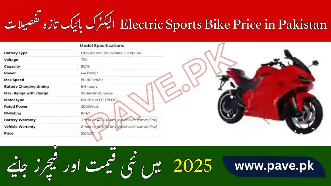 Electric Sports Bike Price in Pakistan 2025 | EV Super Bike Specs & Brochure 1 Electric Sports Bike Price in Pakistan