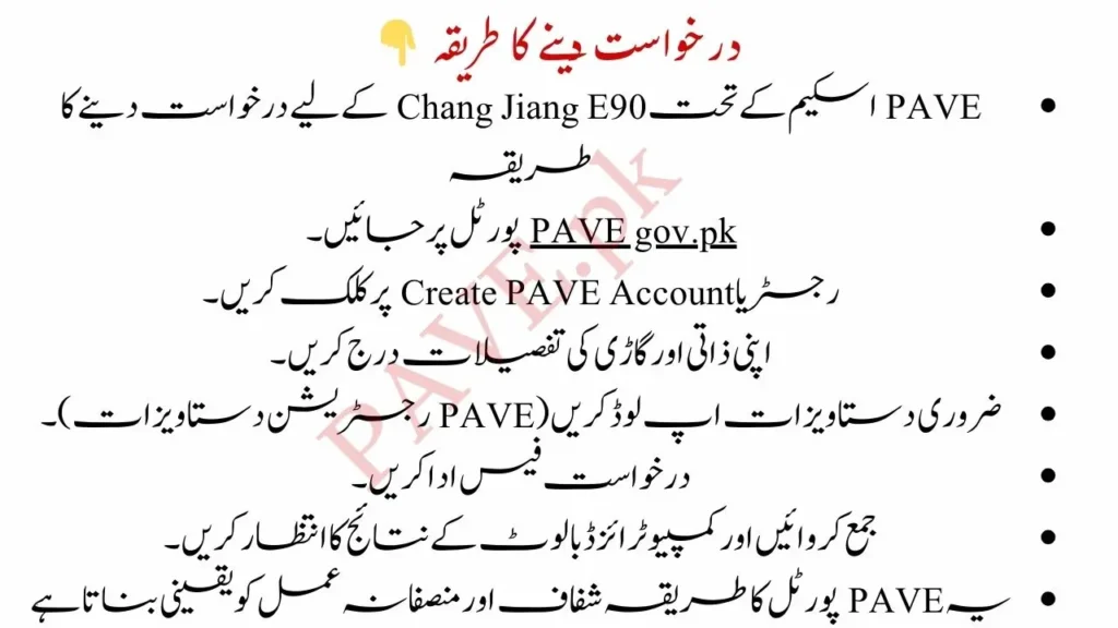 Chang Jiang E90 Price in Pakistan 2025 | PAVE Scheme Electric Bike Details 2 How to Apply for Chang Jiang E90 Subsidy