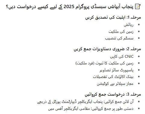 Punjab Irrigation Subsidy Program October 2025 – Last Date & How to Apply 2 How to Apply for the Punjab Irrigation Subsidy Program