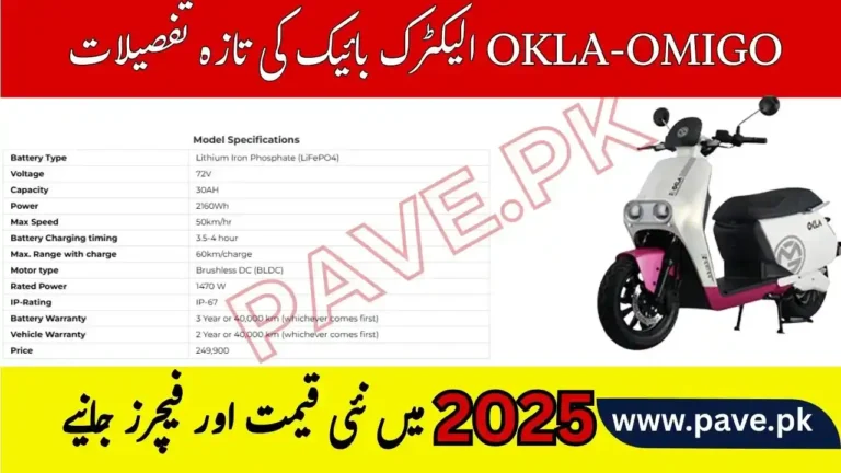 OKLA-OMIGO Electric Bike Price in Pakistan 2025 Specs, Features & Brochure PDF 9 OKLA-OMIGO electric bike specifications overview