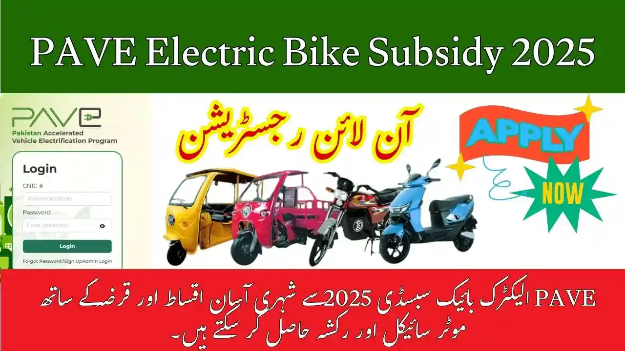PAVE Electric Bike Subsidy 2025