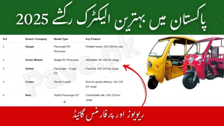 Top Electric Rickshaws in Pakistan – Reviews & Performance Guide 2025 5 Top Electric Rickshaws in Pakistan