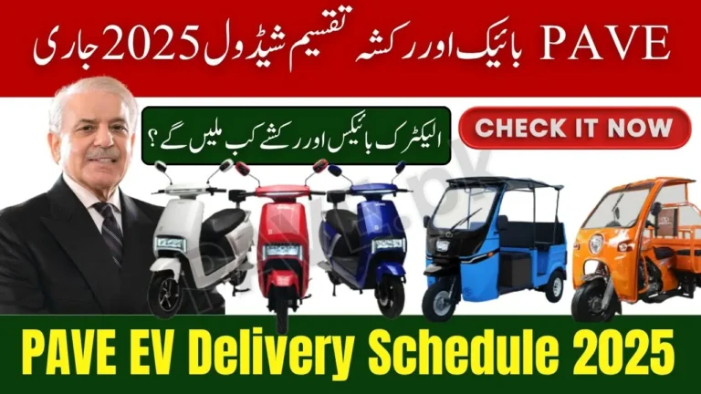 PAVE EV Delivery Schedule 2025