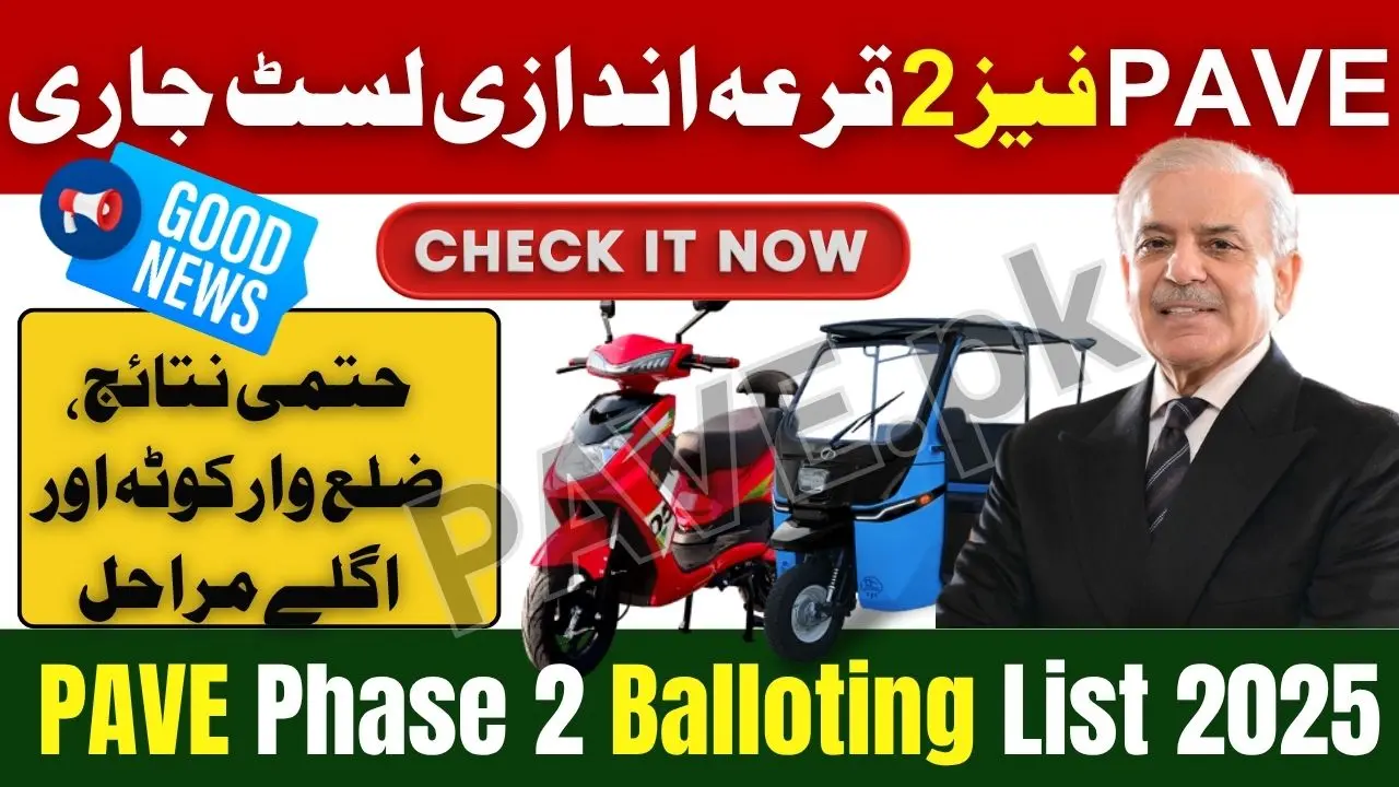 PAVE Phase 2 Balloting List 2025